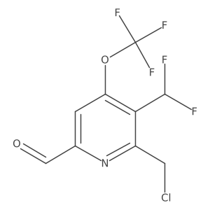 2-(Chloromethyl)-3-(difluoromethyl)-4-(trifluoromethoxy)pyridine-6-carboxaldehyde Structure