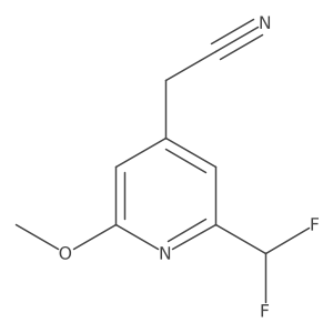 2-(Difluoromethyl)-6-methoxypyridine-4-acetonitrile Structure