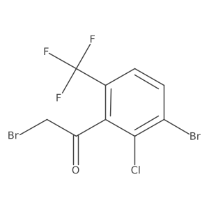 3'-Bromo-2'-chloro-6'-(trifluoromethyl)phenacyl bromide结构式