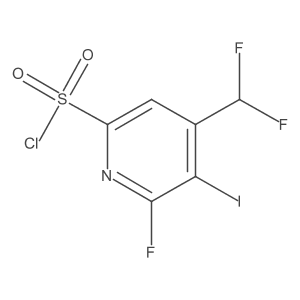 4-(Difluoromethyl)-6-fluoro-5-iodopyridine-2-sulfonyl chloride Structure