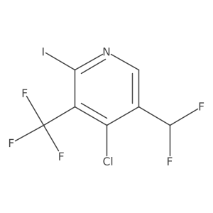 4-Chloro-5-(difluoromethyl)-2-iodo-3-(trifluoromethyl)pyridine Structure