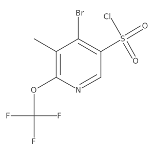 4-Bromo-5-methyl-6-(trifluoromethoxy)pyridine-3-sulfonyl chloride结构式
