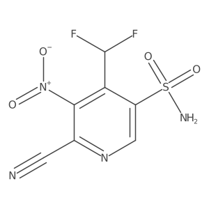 3-Pyridinesulfonamide, 6-cyano-4-(difluoromethyl)-5-nitro- Structure