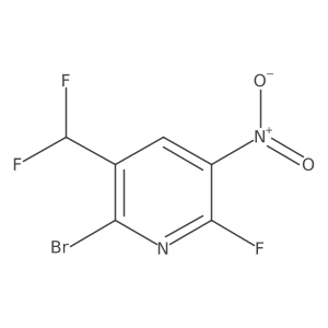 2-Bromo-3-(difluoromethyl)-6-fluoro-5-nitropyridine Structure