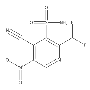 4-Cyano-2-(difluoromethyl)-5-nitropyridine-3-sulfonamide结构式