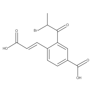 2-(2-Bromopropanoyl)-4-carboxycinnamic acid结构式