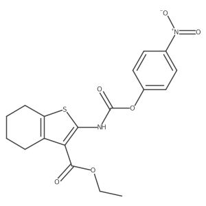 Ethyl 2-(((4-nitrophenoxy)carbonyl)amino)-4,5,6,7-tetrahydrobenzo[b]thiophene-3-carboxylate结构式