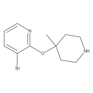 3-Bromo-2-[(4-methylpiperidin-4-yl)oxy]pyridine Structure