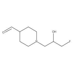 1-(3-Fluoro-2-hydroxypropyl)piperidine-4-carbaldehyde Structure