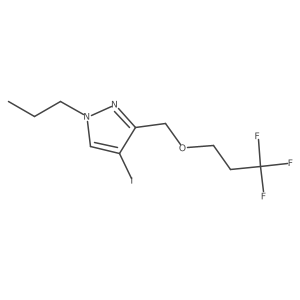 4-iodo-1-propyl-3-[(3,3,3-trifluoropropoxy)methyl]-1H-pyrazole结构式