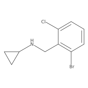 N-[(2-bromo-6-chlorophenyl)methyl]cyclopropanamine Structure