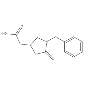 5-Oxo-1-(phenylmethyl)-3-pyrrolidineacetic acid结构式