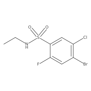 4-bromo-5-chloro-N-ethyl-2-fluorobenzene-1-sulfonamide结构式