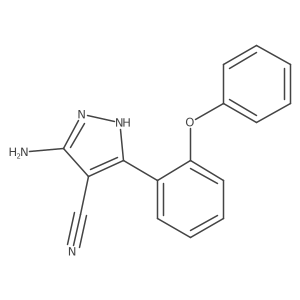 3-Amino-5-(2-phenoxyphenyl)-1H-pyrazole-4-carbonitrile Structure