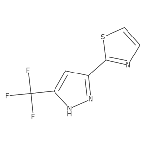 5-(2-Thiazolyl)-3-(trifluoromethyl)-1H-pyrazole结构式