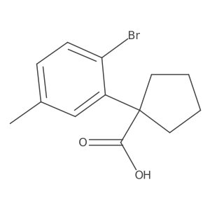 1-(2-Bromo-5-methylphenyl)cyclopentane-1-carboxylic acid Structure
