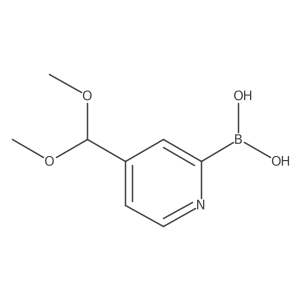 [4-(Dimethoxymethyl)pyridin-2-yl]boronic acid结构式