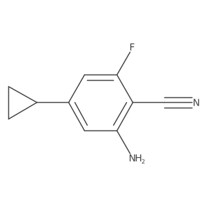 2-Amino-4-cyclopropyl-6-fluorobenzonitrile Structure