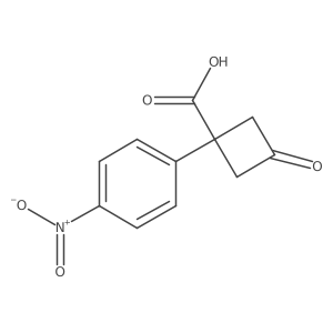 1-(4-Nitrophenyl)-3-oxocyclobutane-1-carboxylic acid Structure