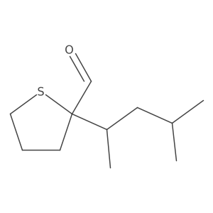 2-(4-Methylpentan-2-yl)thiolane-2-carbaldehyde结构式