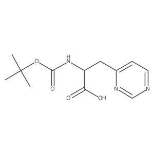 (2R)-2-{[(tert-butoxy)carbonyl]amino}-3-(pyrimidin-4-yl)propanoic acid Structure