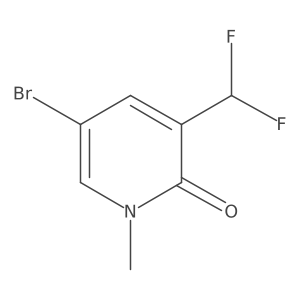 5-Bromo-3-(difluoromethyl)-1-methylpyridin-2-one结构式