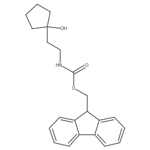 (9H-fluoren-9-yl)methyl N-[2-(1-hydroxycyclopentyl)ethyl]carbamate结构式