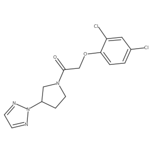 1-(3-(2H-1,2,3-triazol-2-yl)pyrrolidin-1-yl)-2-(2,4-dichlorophenoxy)ethanone Structure