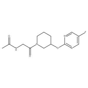N-(2-(3-((5-fluoropyrimidin-2-yl)oxy)piperidin-1-yl)-2-oxoethyl)acetamide结构式