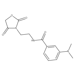 3-(dimethylamino)-N-(2-(2,4-dioxooxazolidin-3-yl)ethyl)benzamide结构式