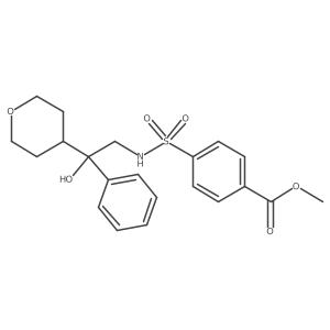 methyl 4-(N-(2-hydroxy-2-phenyl-2-(tetrahydro-2H-pyran-4-yl)ethyl)sulfamoyl)benzoate结构式