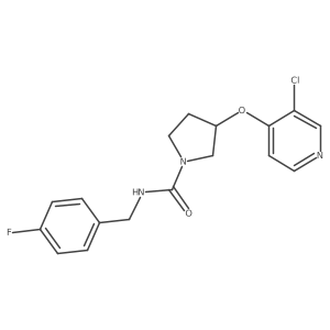 3-((3-chloropyridin-4-yl)oxy)-N-(4-fluorobenzyl)pyrrolidine-1-carboxamide Structure
