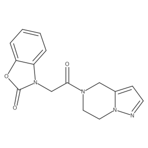 3-(2-(6,7-dihydropyrazolo[1,5-a]pyrazin-5(4H)-yl)-2-oxoethyl)benzo[d]oxazol-2(3H)-one Structure