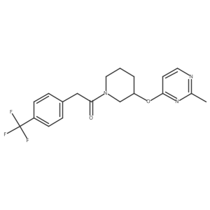 1-(3-((2-Methylpyrimidin-4-yl)oxy)piperidin-1-yl)-2-(4-(trifluoromethyl)phenyl)ethanone结构式