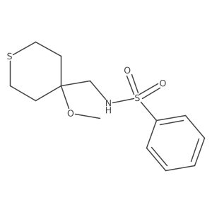 N-((4-methoxytetrahydro-2H-thiopyran-4-yl)methyl)benzenesulfonamide Structure