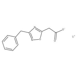 Lithium(1+) ion 2-(3-benzyl-1,2,4-oxadiazol-5-yl)acetate Structure