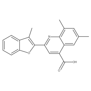 6,8-Dimethyl-2-(3-methyl-2-benzofuranyl)-4-quinolinecarboxylic acid结构式