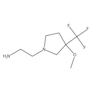 2-(3-Methoxy-3-(trifluoromethyl)pyrrolidin-1-yl)ethan-1-amine结构式