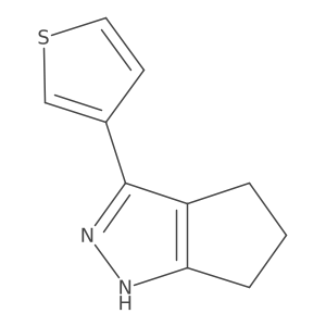 3-(Thiophen-3-yl)-1,4,5,6-tetrahydrocyclopenta[c]pyrazole结构式