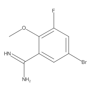 5-Bromo-3-fluoro-2-methoxybenzene-1-carboximidamide Structure