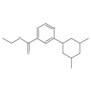 Ethyl 2-(3,5-dimethylpiperidin-1-yl)pyrimidine-4-carboxylate Structure