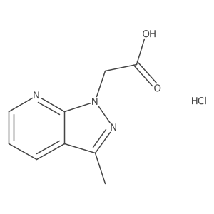 2-{3-methyl-1H-pyrazolo[3,4-b]pyridin-1-yl}acetic acid hydrochloride结构式