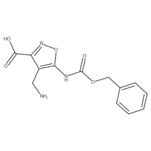 4-(Aminomethyl)-5-{[(benzyloxy)carbonyl]amino}-1,2-oxazole-3-carboxylic acid Structure