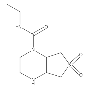 rac-(4aR,7aS)-N-ethyl-6,6-dioxo-octahydro-6lambda6-thieno[3,4-b]piperazine-1-carboxamide结构式