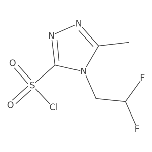 4-(2,2-difluoroethyl)-5-methyl-4H-1,2,4-triazole-3-sulfonyl chloride结构式
