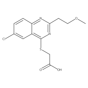 2-{[6-Chloro-2-(2-methoxyethyl)quinazolin-4-yl]sulfanyl}acetic acid Structure