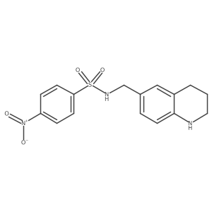 4-nitro-N-[(1,2,3,4-tetrahydroquinolin-6-yl)methyl]benzene-1-sulfonamide Structure