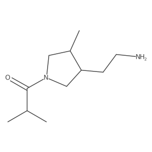 rac-1-[(3R,4R)-3-(2-aminoethyl)-4-methylpyrrolidin-1-yl]-2-methylpropan-1-one Structure