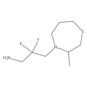 2,2-Difluoro-3-(3-methyl-1,4-thiazepan-4-yl)propan-1-amine Structure