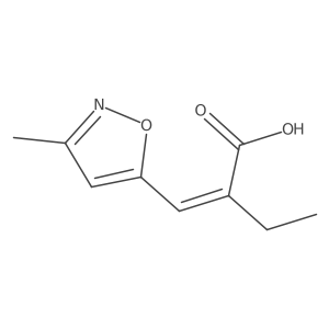 (2E)-2-[(3-methyl-1,2-oxazol-5-yl)methylidene]butanoic acid Structure